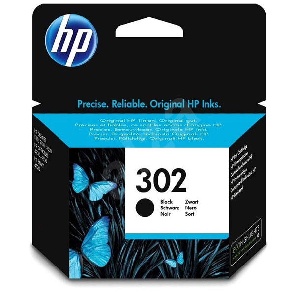 302 HP Original 302 Black Ink Cartridges - Image 1