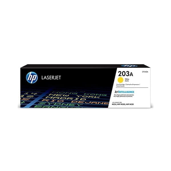 hp-203a-yellow HP 203A Yellow (CF542A) Original LaserJet Toner Cartridge - Image 1