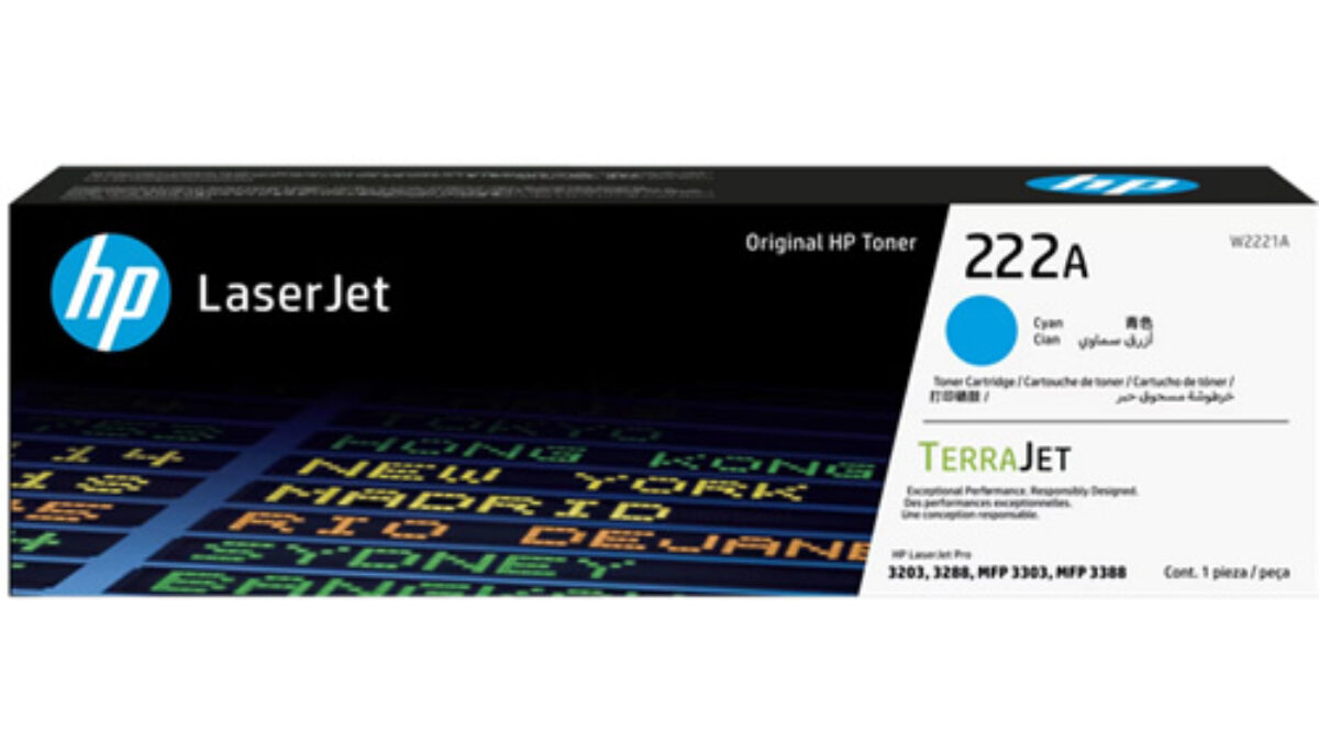 hp-original-222a-cyan-toner-1200x675-1 HP 222A Cyan (W2221A) Original LaserJet Toner Cartridge - Image 1
